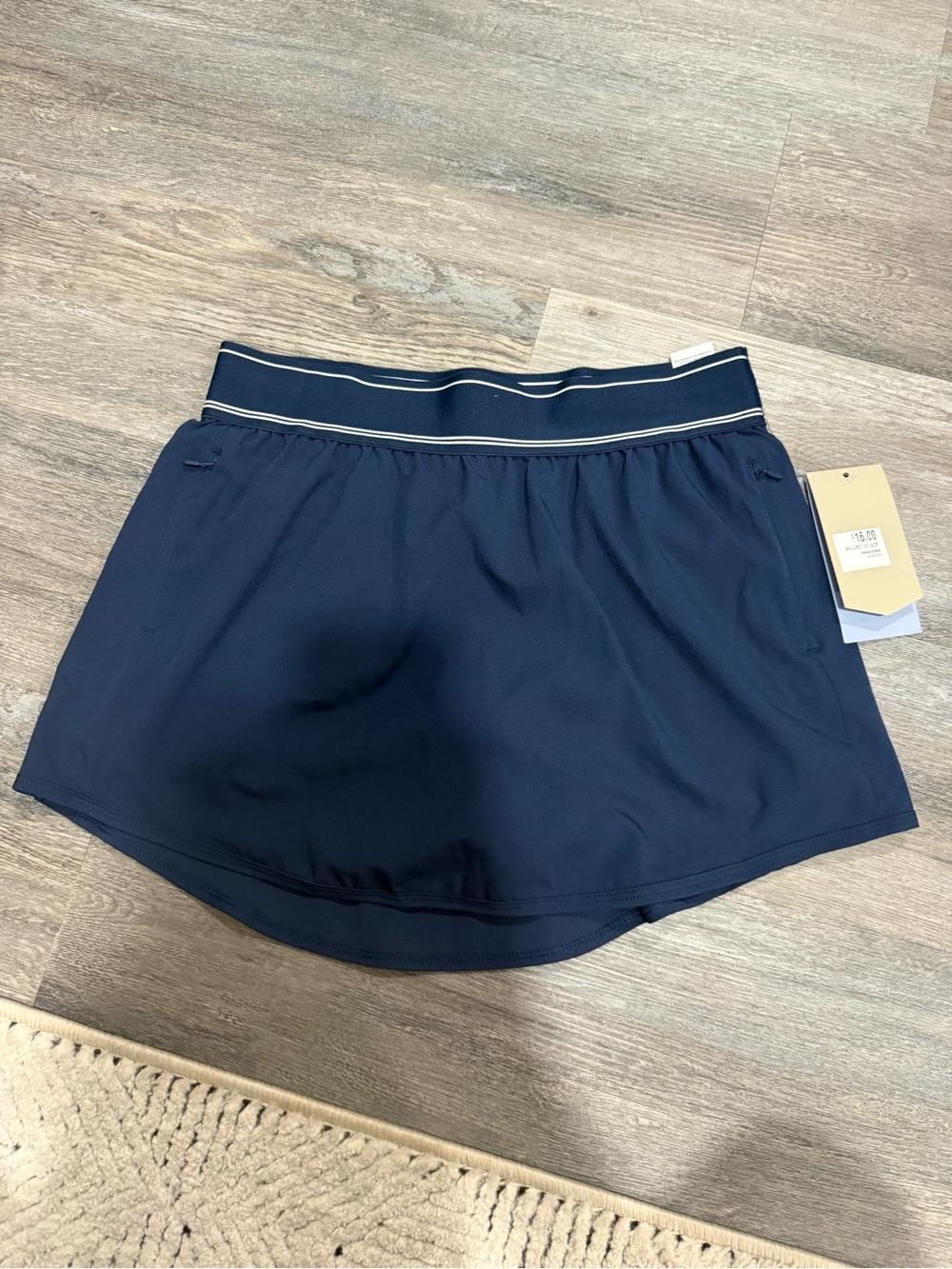 Avia Navy Athletic Skort with Striped Waistband